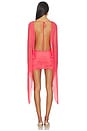 view 4 of 4 Aria Mesh Mini Dress in Coral