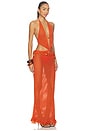 view 2 of 4 Crochet Bead Trim Maxi Dress in Orange