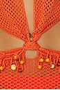 view 4 of 4 Crochet Bead Trim Maxi Dress in Orange
