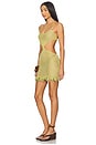 view 3 of 4 Crochet Bead Trim Mini Dress in Green
