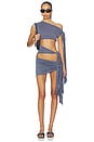 view 1 of 4 VESTIDO CUPRO KNOTTED MINI in Blue