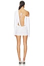view 4 of 4 Draped Mini Dress With Stud Skirt in White