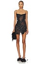 view 1 of 4 ROBE MIXED LACE MINI in Black