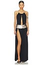 view 1 of 4 Beaded Belt Maxi Dress in Black