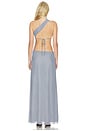 view 4 of 5 Asymmetrical Maxi Dress With 3d Flowers in Grey