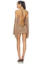 view 1 of 5 VESTIDO BACKLESS EMBELLISHED MINI in Brown
