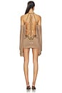 view 4 of 5 VESTIDO BACKLESS EMBELLISHED MINI in Brown