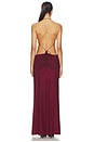 view 3 of 3 Draped Vida Maxi Dress in Burgundy