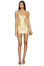 view 1 of 4 Lavinia Fringe Dress in Gold