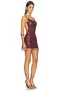 view 3 of 5 Ellora Bead Mesh Dress in Burgundy