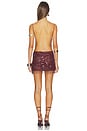 view 4 of 5 Ellora Bead Mesh Dress in Burgundy