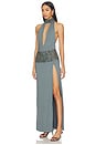 view 2 of 5 Beaded Halterneck Maxi Dress in Blue