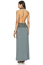 view 4 of 5 Beaded Halterneck Maxi Dress in Blue