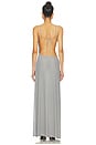 view 4 of 5 VESTIDO BEADED FRAYED MAXI in Grey