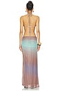 view 3 of 3 VESTIDO MESH MAXI WITH STONE TRIMS in Multi