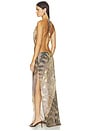 view 1 of 4 Halterneck Maxi Dress With Real Feather Trims in Multi