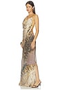 view 2 of 4 Halterneck Maxi Dress With Real Feather Trims in Multi