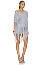 view 2 of 4 Ophidian Fringe Jersey Mini Dress in Grey Marl