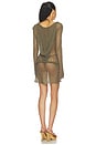 view 3 of 5 Knit Hooded Cutout Mini Dress in Green