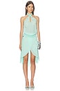 view 1 of 4 Mirror Sequin Draped Dress in Blue