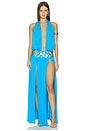 view 1 of 4 Plunge Coin Maxi Dress in Blue