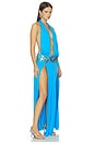 view 2 of 4 Plunge Coin Maxi Dress in Blue