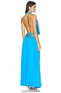 view 3 of 4 Plunge Coin Maxi Dress in Blue
