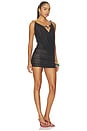 view 4 of 4 Multi Bead Strap Mini Dress in Black