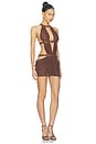 view 2 of 4 6am Cut Out Mini Dress in Cocoa