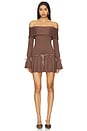 view 1 of 3 Sienna Off The Shoulder Dress in Brown
