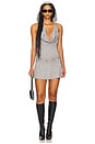 view 1 of 4 Marl Eyelet Hooded Dress in Grey