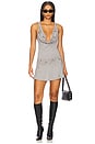 view 2 of 4 Marl Eyelet Hooded Dress in Grey