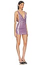 view 3 of 4 6am Metallic Backless Mini Dress in Lavender