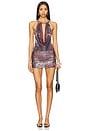 view 1 of 3 Halter Draped Dress in Multi