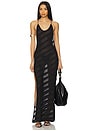 view 2 of 4 Stripe Knit Maxi Dress in Black