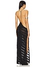view 3 of 4 Stripe Knit Maxi Dress in Black