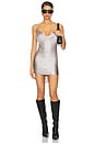 view 1 of 4 Grey Marl Fringe Dress in Silver