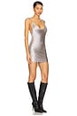 view 2 of 4 Grey Marl Fringe Dress in Silver
