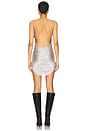 view 3 of 4 Grey Marl Fringe Dress in Silver