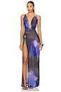 view 1 of 4 Sedona Blue Floral Maxi Dress in Purple