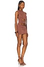 view 2 of 4 Mena Knotted Mini Dress in Brown