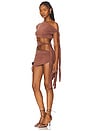 view 3 of 4 Mena Knotted Mini Dress in Brown