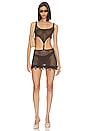 view 1 of 4 Magma Crochet Mini Dress in Brown