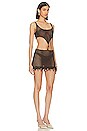 view 2 of 4 Magma Crochet Mini Dress in Brown