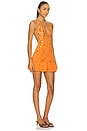 view 2 of 4 Layered Button Mini Dress in Orange