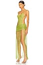view 3 of 5 Beaded Mesh Knit Maxi Dress in Green