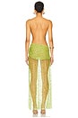 view 4 of 5 Beaded Mesh Knit Maxi Dress in Green