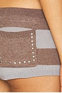 view 6 of 6 Stripe Knitted Hot Pant in Grey