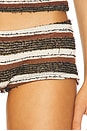 view 6 of 6 Stripe Knit Mini Shorts in Brown