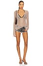 view 5 of 6 Zebra Print Lace-up Short in Black